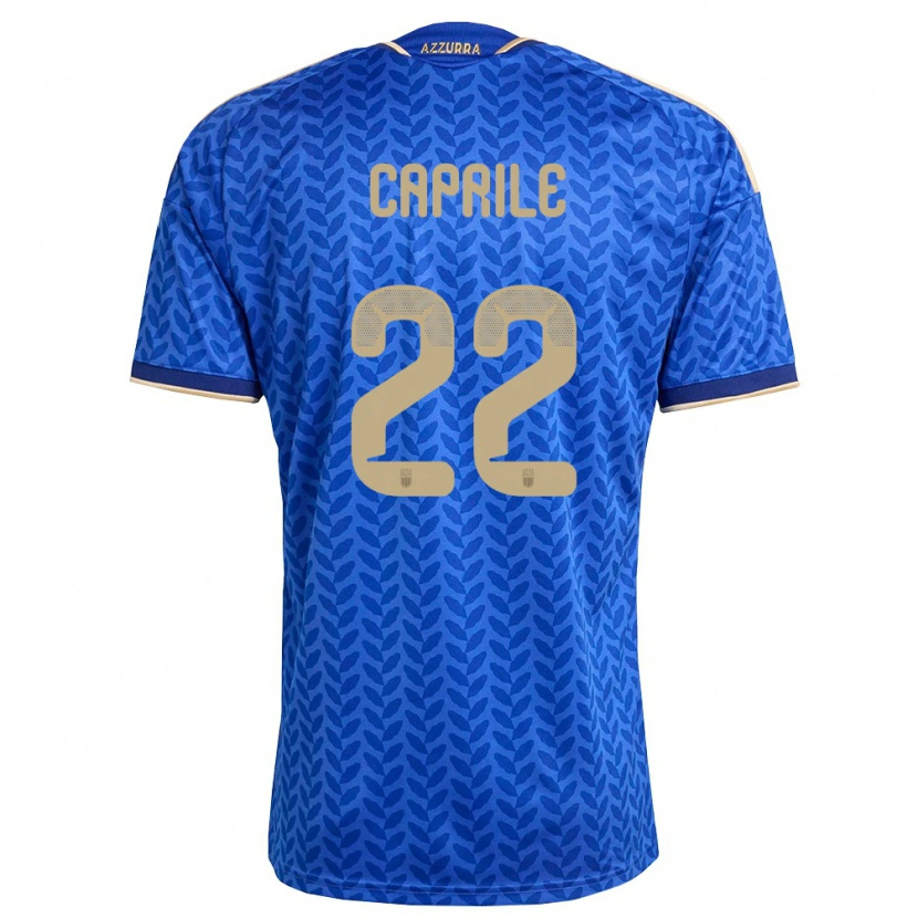 Danxenキッズイタリアエリーア・カプリーレ#22青 紺 金ホームシャツ26-28ジャージーユニフォーム