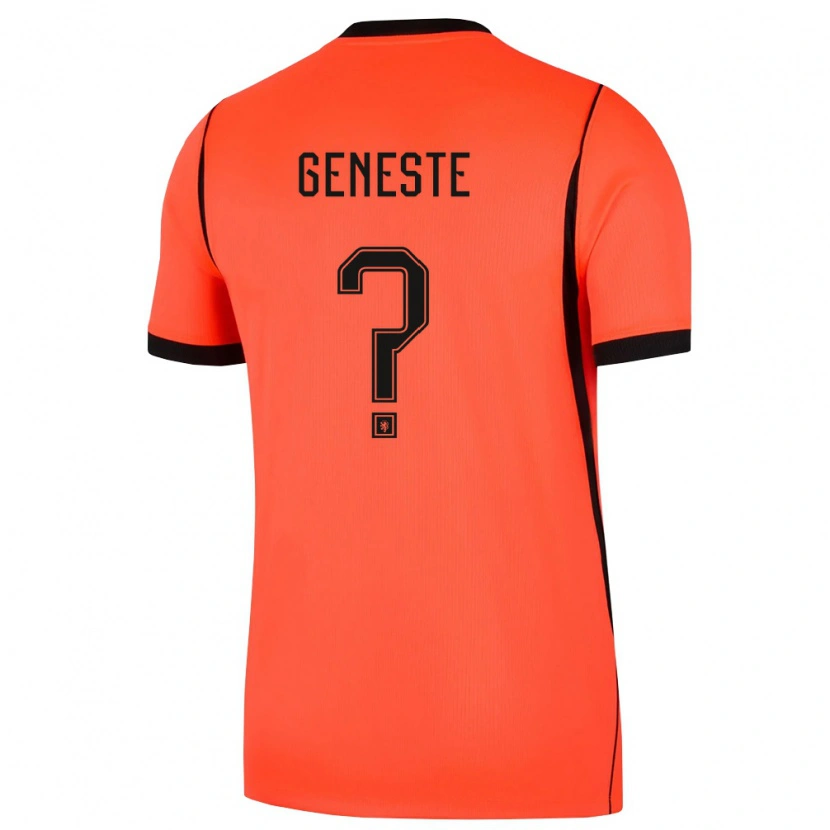 DanxenキッズオランダJoep Geneste#0オレンジ 黒ホームシャツ26-28ジャージーユニフォーム