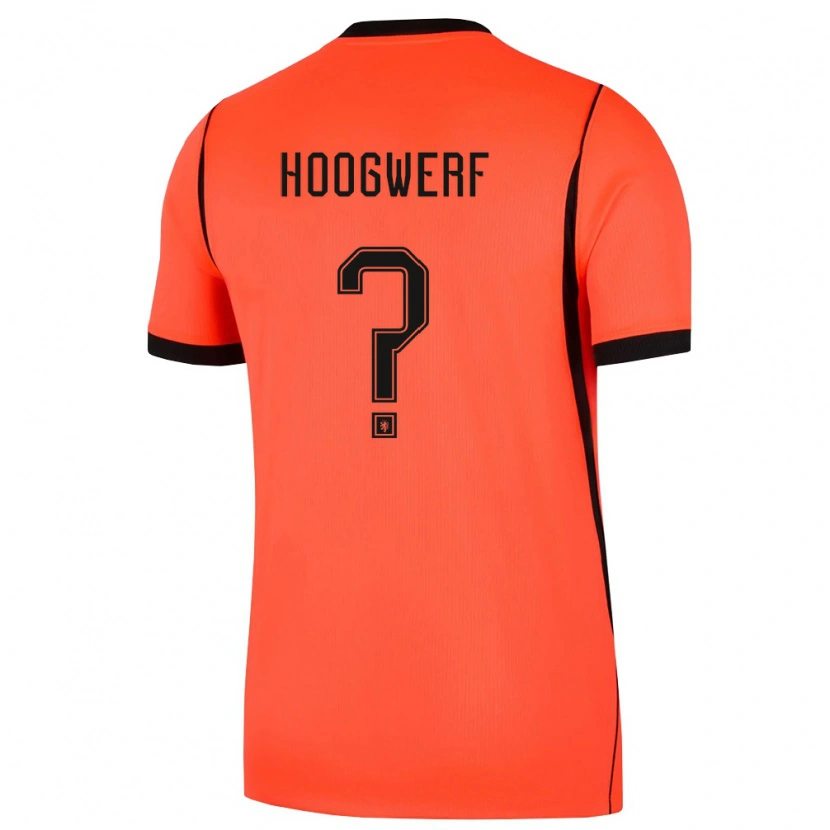 DanxenキッズオランダMarijn Hoogwerf#0オレンジ 黒ホームシャツ26-28ジャージーユニフォーム
