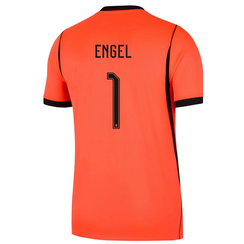 DanxenキッズオランダMark Engel#1オレンジ 黒ホームシャツ26-28ジャージーユニフォーム