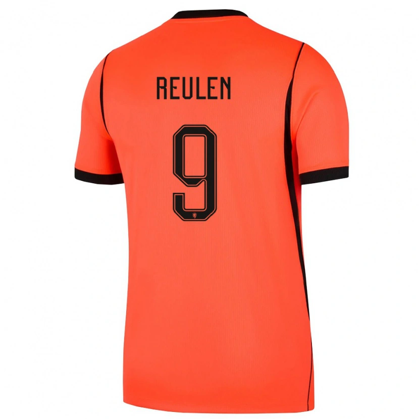 DanxenキッズオランダPepijn Reulen#9オレンジ 黒ホームシャツ26-28ジャージーユニフォーム