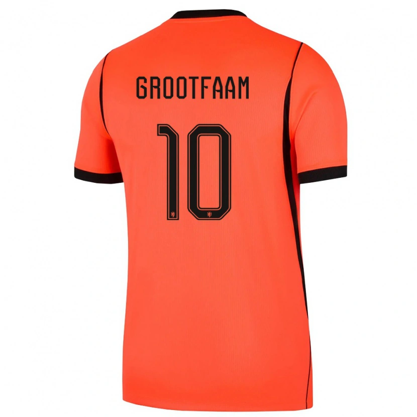 DanxenキッズオランダIlai Grootfaam#10オレンジ 黒ホームシャツ26-28ジャージーユニフォーム