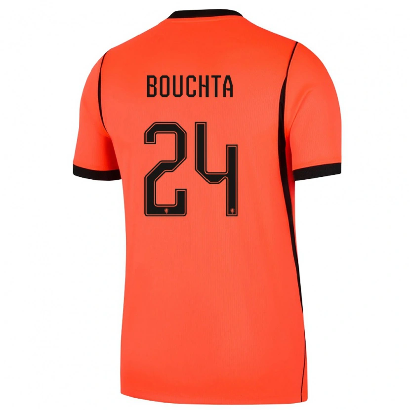 DanxenキッズオランダDani Bouchta#24オレンジ 黒ホームシャツ26-28ジャージーユニフォーム