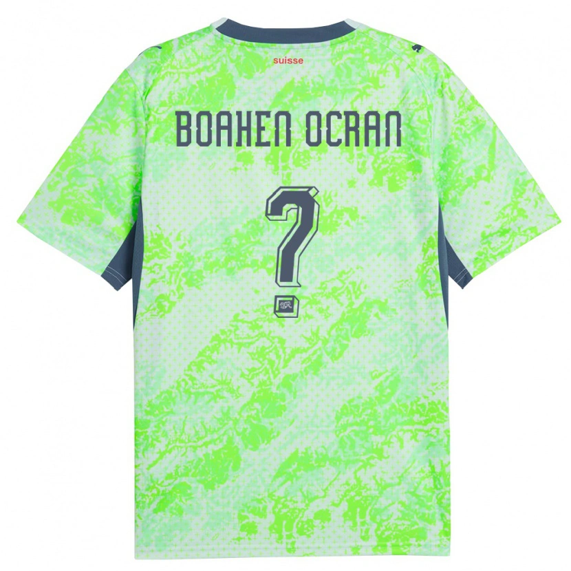 DanxenキッズスイスBright Boahen Ocran#0緑 紺アウェイシャツ26-28ジャージーユニフォーム