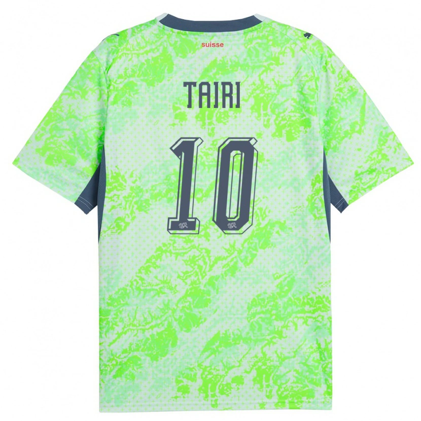 DanxenキッズスイスZidan Tairi#10緑 紺アウェイシャツ26-28ジャージーユニフォーム
