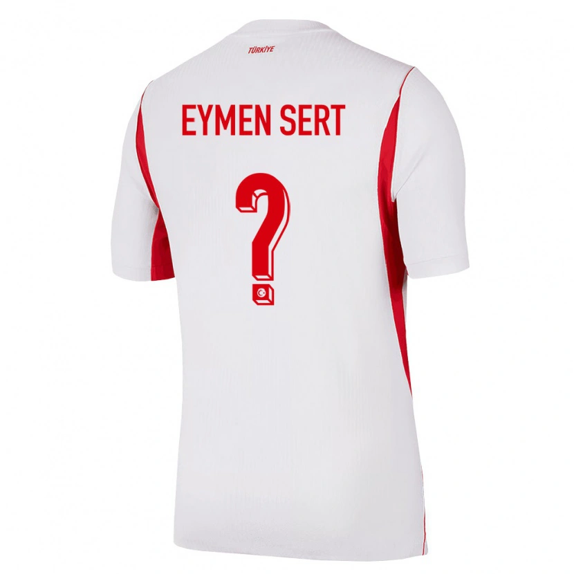 DanxenキッズトルコAhmet Eymen Sert#0白 赤 バーガンディアウェイシャツ26-28ジャージーユニフォーム