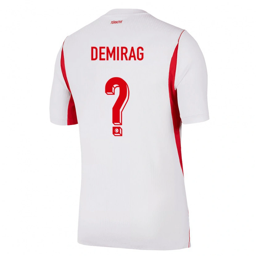 DanxenキッズトルコBilal Demirağ#0白 赤 バーガンディアウェイシャツ26-28ジャージーユニフォーム