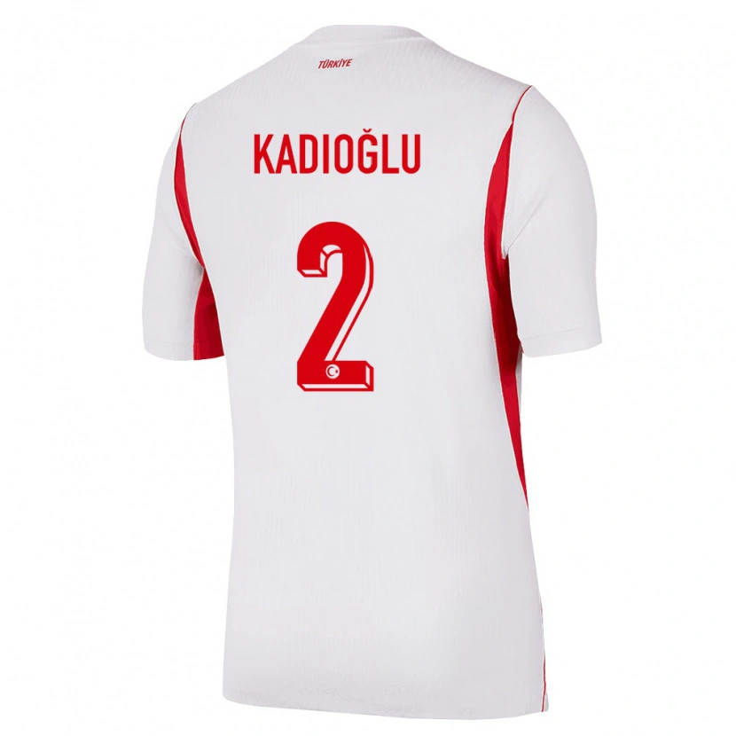 DanxenキッズトルコMuhammed Kadıoğlu#2白 赤 バーガンディアウェイシャツ26-28ジャージーユニフォーム