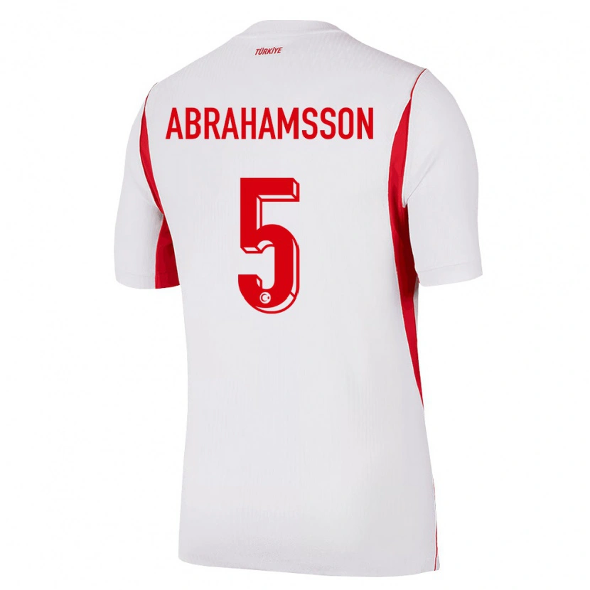 DanxenキッズトルコSejde Aylin Abrahamsson#5白 赤 バーガンディアウェイシャツ26-28ジャージーユニフォーム