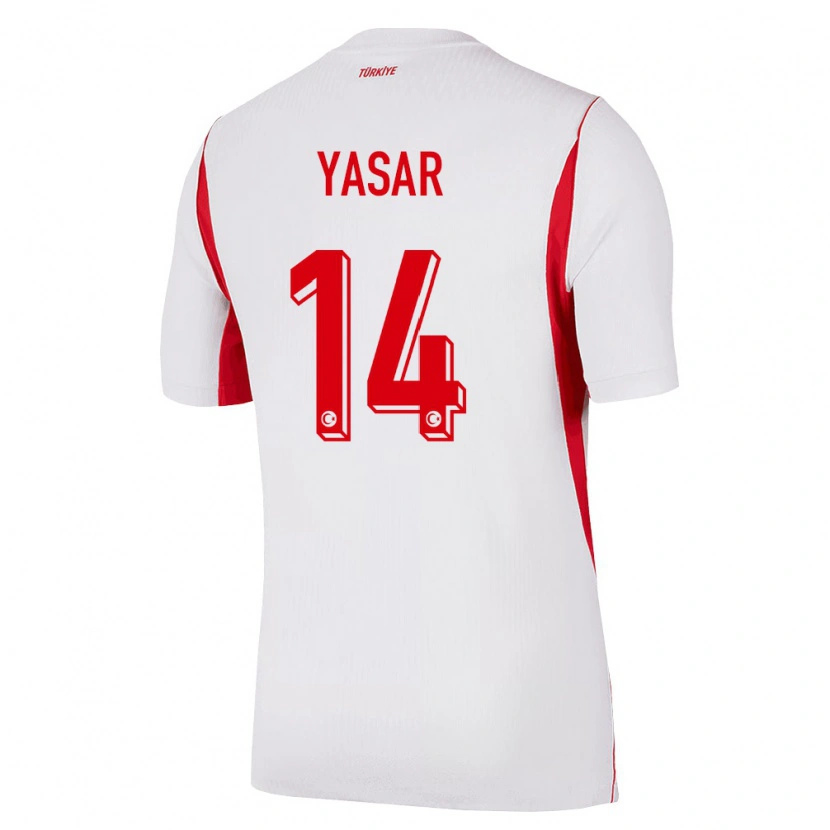 DanxenキッズトルコEyyüb Yasar#14白 赤 バーガンディアウェイシャツ26-28ジャージーユニフォーム