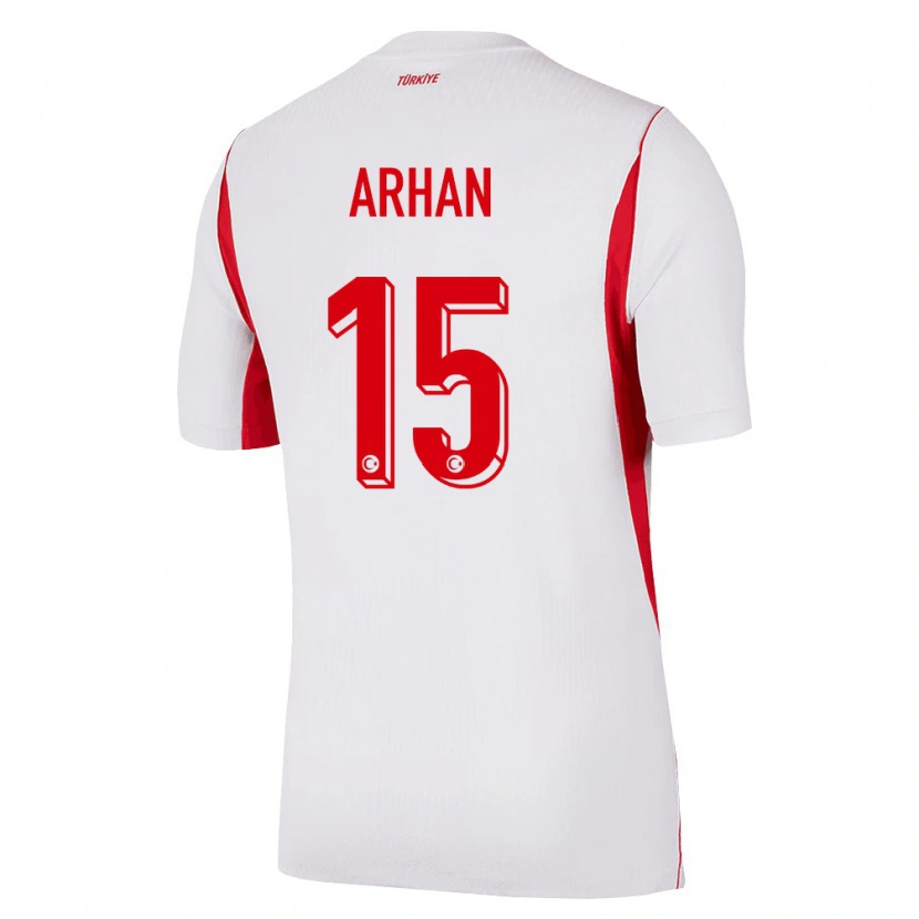 DanxenキッズトルコDerya Arhan#15白 赤 バーガンディアウェイシャツ26-28ジャージーユニフォーム