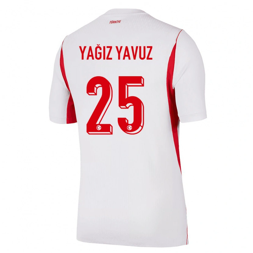 DanxenキッズトルコYusuf Yağız Yavuz#25白 赤 バーガンディアウェイシャツ26-28ジャージーユニフォーム