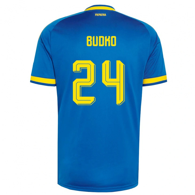 Danxenキッズウクライナボグダン・ブトコ#24青 黄 紺アウェイシャツ26-28ジャージーユニフォーム