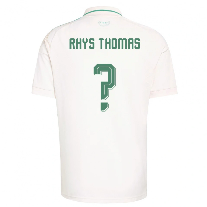 DanxenキッズウェールズRhys Thomas#0白 茶 緑アウェイシャツ26-28ジャージーユニフォーム