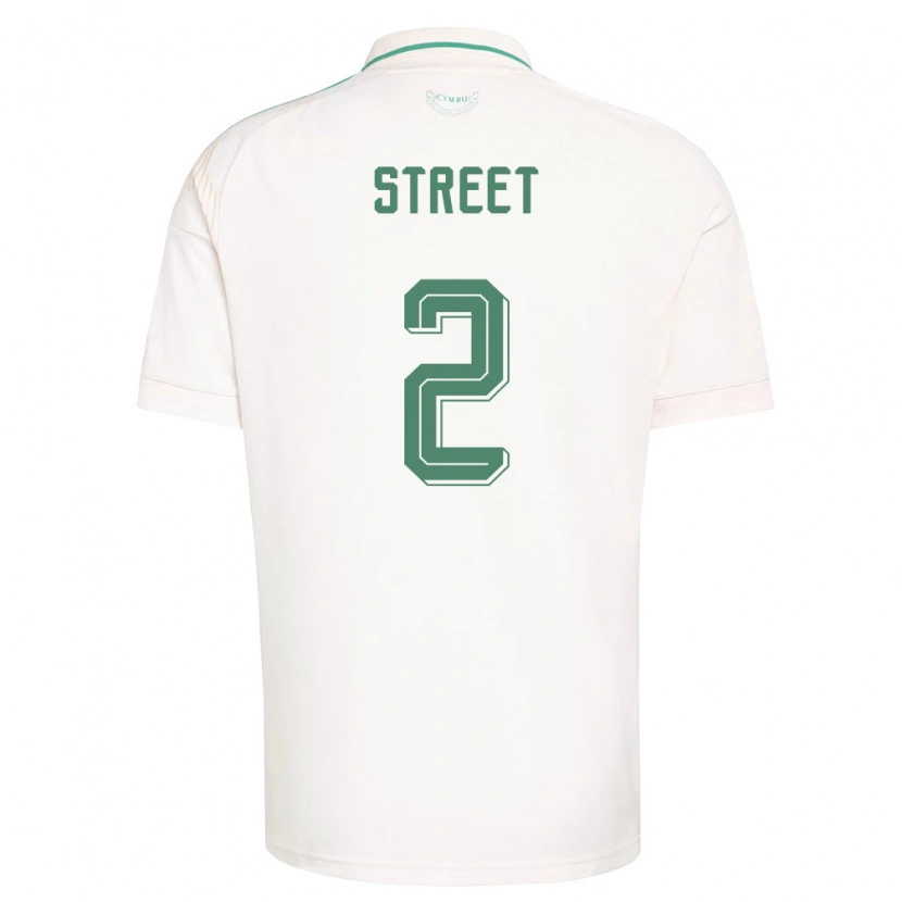 DanxenキッズウェールズCharlie Street#2白 茶 緑アウェイシャツ26-28ジャージーユニフォーム