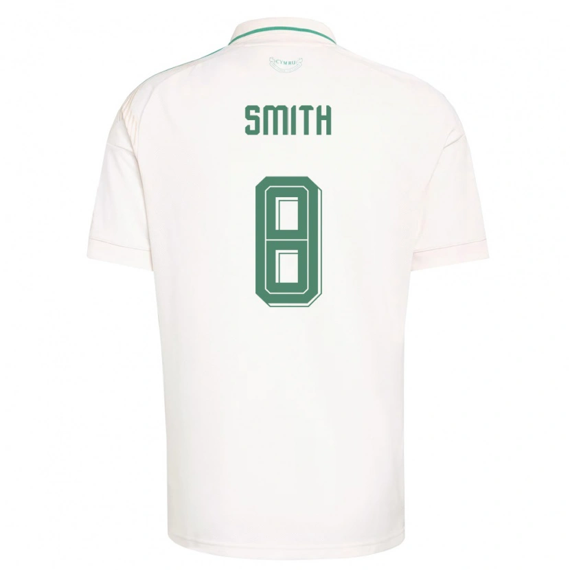 DanxenキッズウェールズMatt Smith#8白 茶 緑アウェイシャツ26-28ジャージーユニフォーム