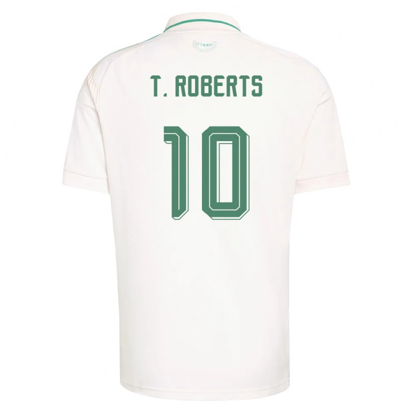 Danxenキッズウェールズタイラー・ロバーツ#10白 茶 緑アウェイシャツ26-28ジャージーユニフォーム