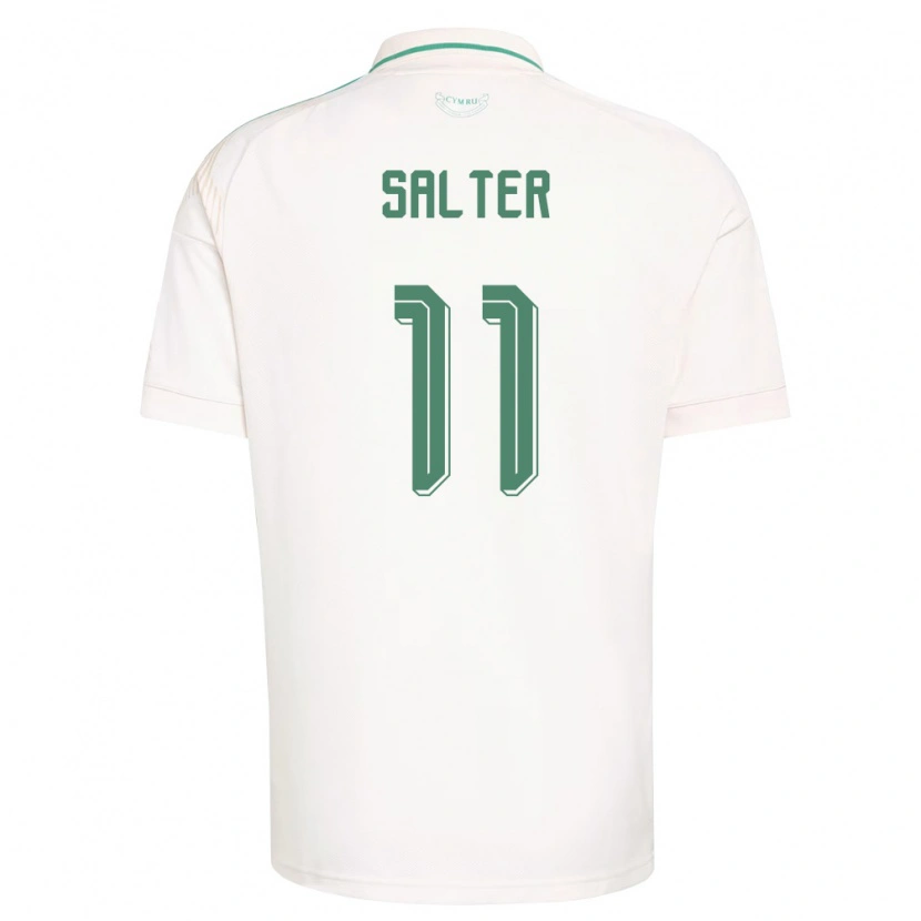 DanxenキッズウェールズOliver Salter#11白 茶 緑アウェイシャツ26-28ジャージーユニフォーム