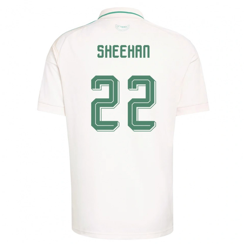 Danxenキッズウェールズジョシュ・シーハン#22白 茶 緑アウェイシャツ26-28ジャージーユニフォーム
