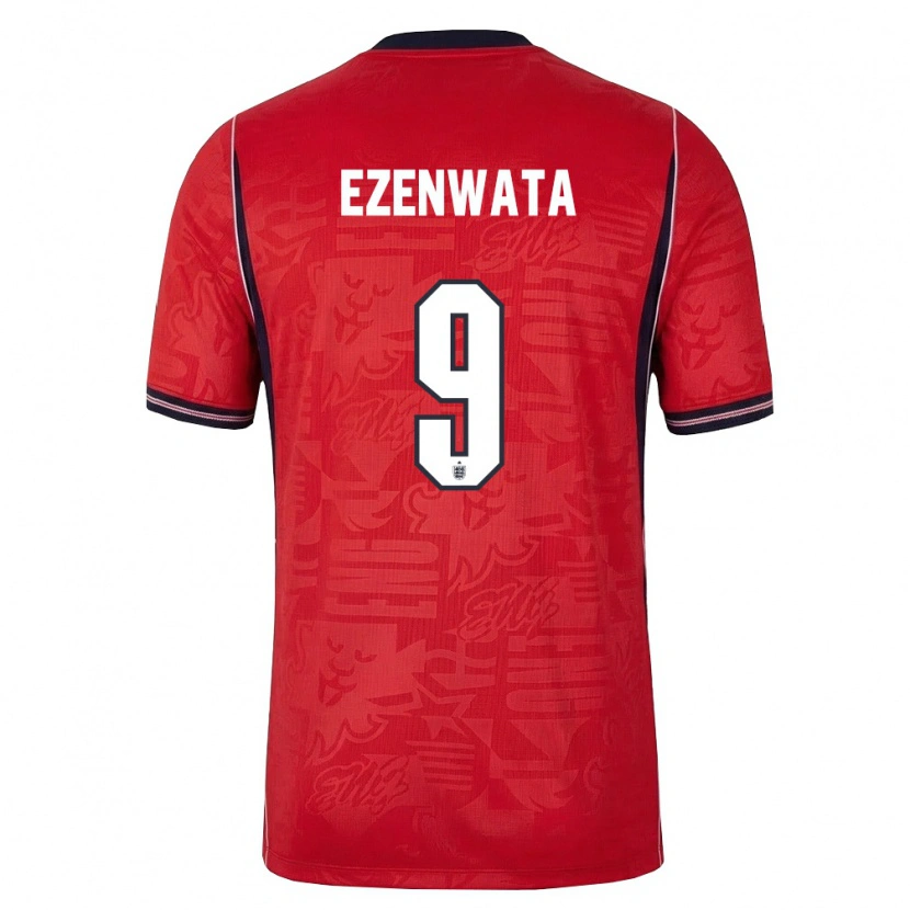 DanxenキッズイングランドChizaram Ezenwata#9赤 紺 白アウェイシャツ26-28ジャージーユニフォーム