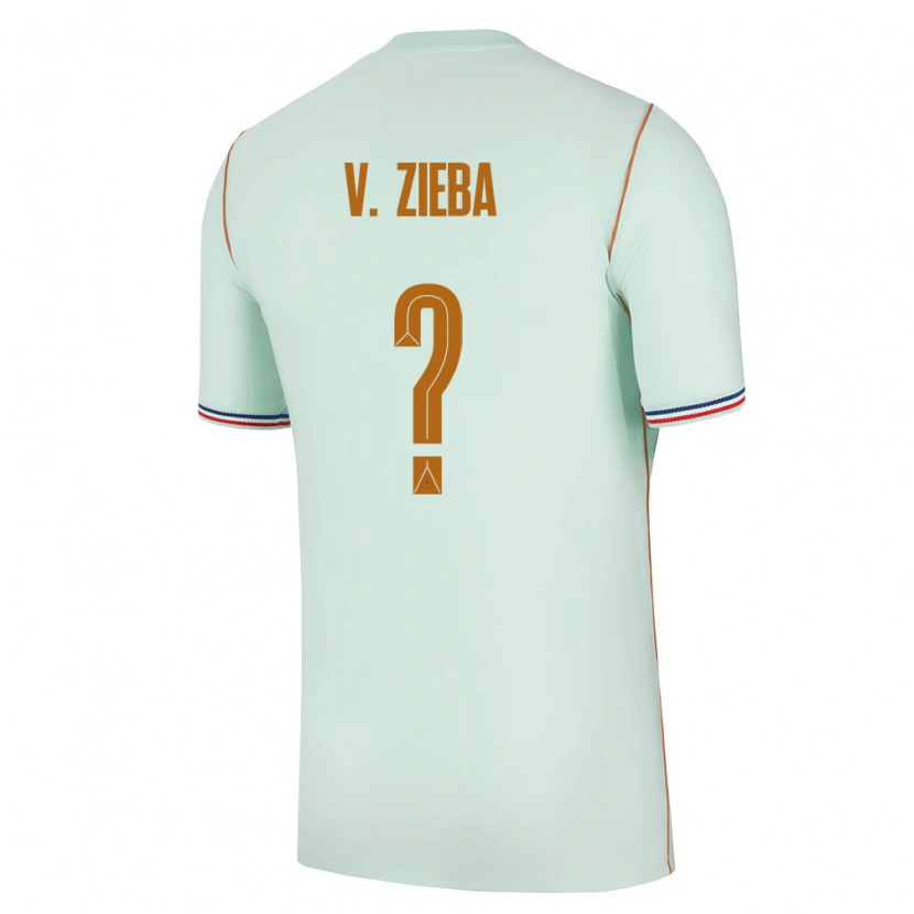 DanxenキッズフランスVadim Vanbeselaere Zieba#0緑 金アウェイシャツ26-28ジャージーユニフォーム