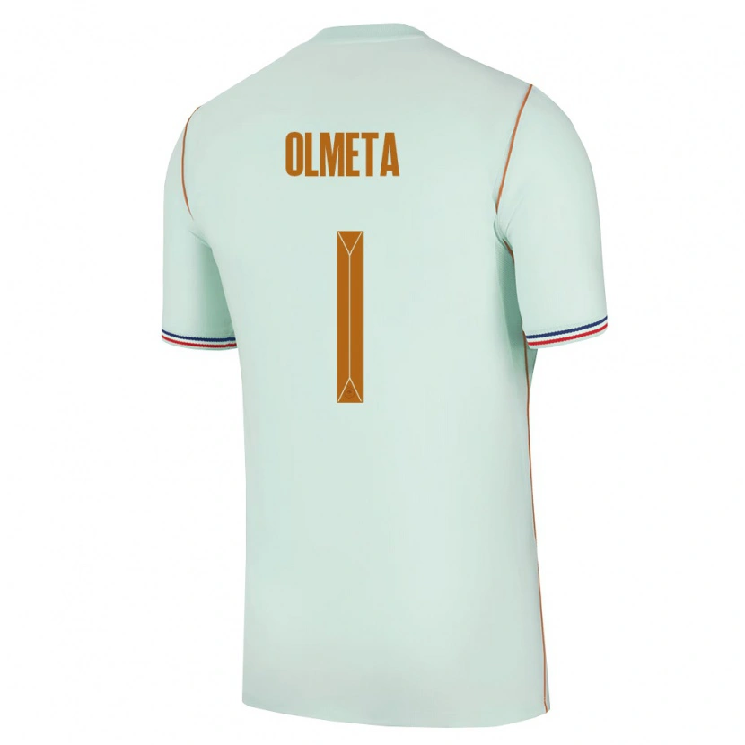 DanxenキッズフランスLisandru Olmeta#1緑 金アウェイシャツ26-28ジャージーユニフォーム