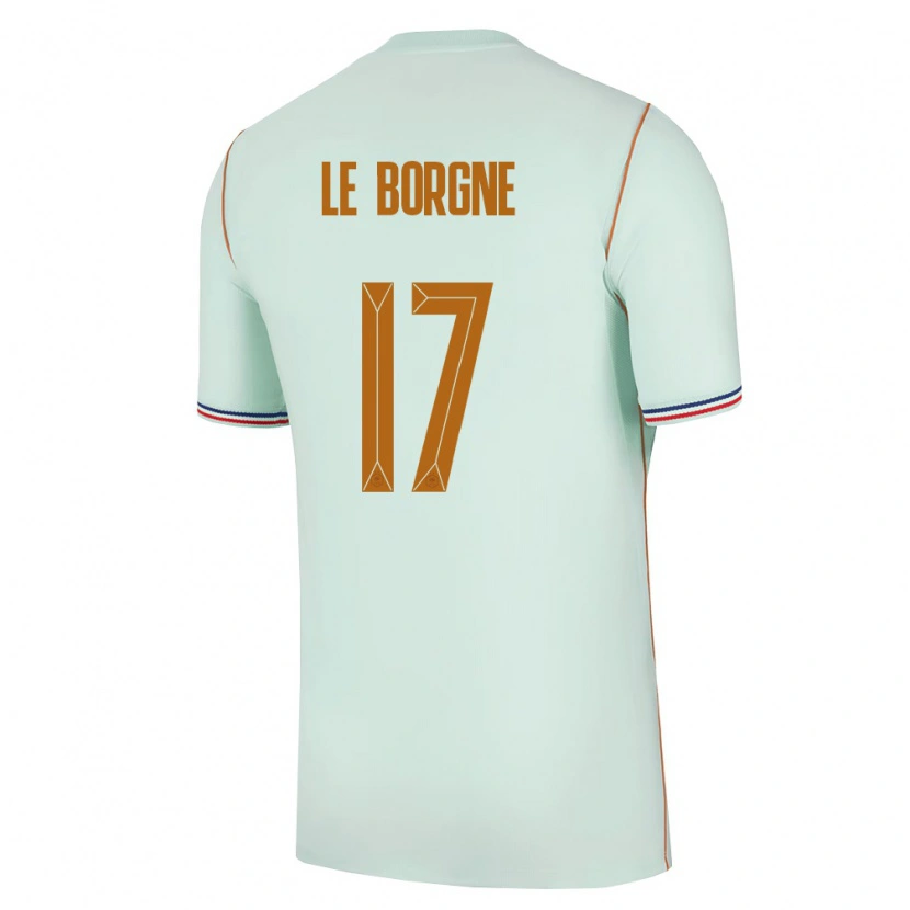 DanxenキッズフランスAndréa Le Borgne#17緑 金アウェイシャツ26-28ジャージーユニフォーム