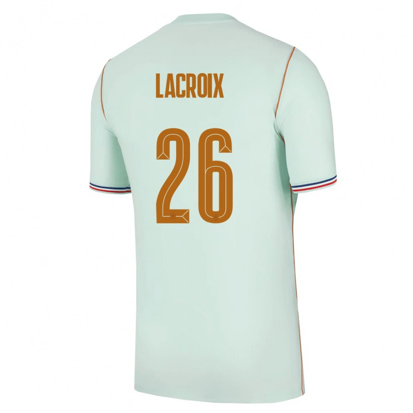 Danxenキッズフランスマクサンス・ラクロワ#26緑 金アウェイシャツ26-28ジャージーユニフォーム