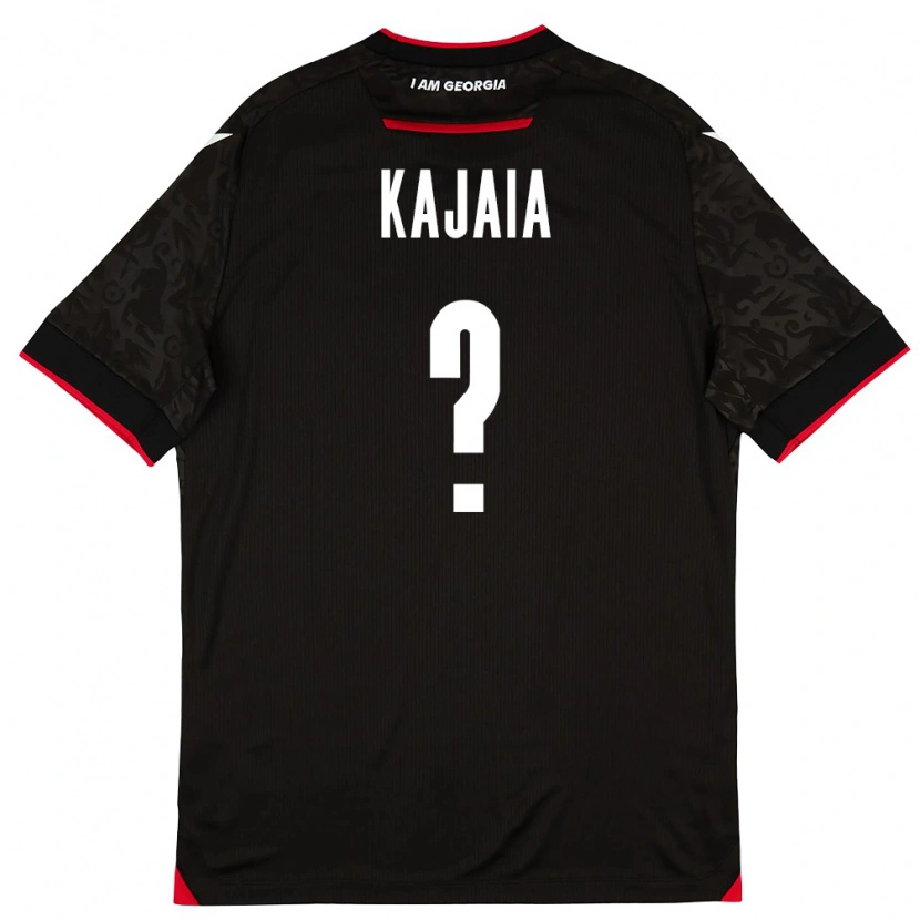 DanxenキッズジョージアSaba Kajaia#0黒 白 赤アウェイシャツ26-28ジャージーユニフォーム