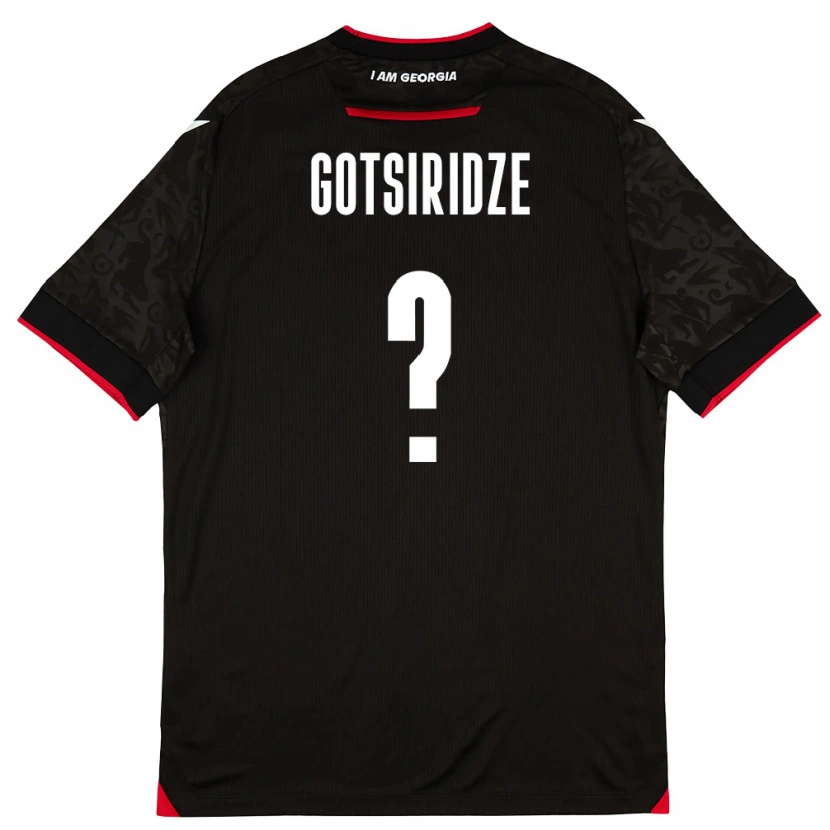DanxenキッズジョージアDavit Gotsiridze#0黒 白 赤アウェイシャツ26-28ジャージーユニフォーム
