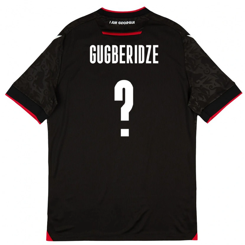 DanxenキッズジョージアBeka Gugberidze#0黒 白 赤アウェイシャツ26-28ジャージーユニフォーム