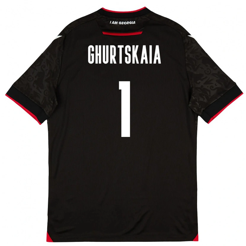 DanxenキッズジョージアDimitri Ghurtskaia#1黒 白 赤アウェイシャツ26-28ジャージーユニフォーム