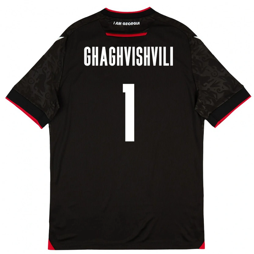 DanxenキッズジョージアMate Ghaghvishvili#1黒 白 赤アウェイシャツ26-28ジャージーユニフォーム