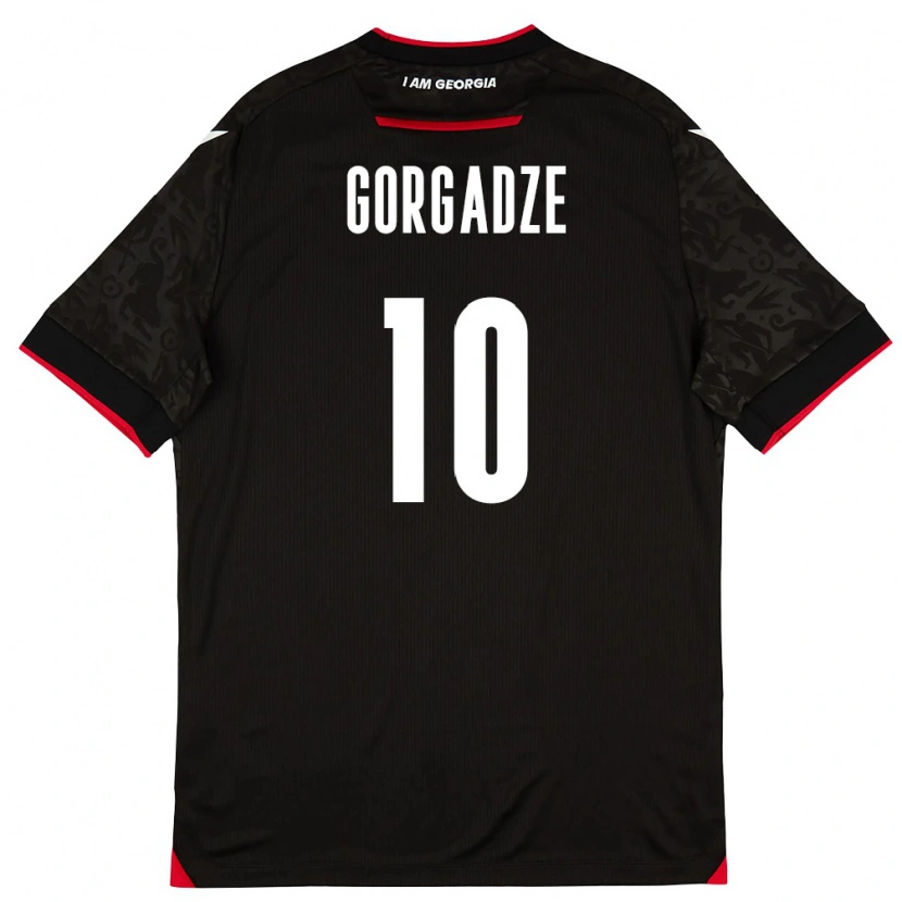 DanxenキッズジョージアGiorgi Gorgadze#10黒 白 赤アウェイシャツ26-28ジャージーユニフォーム