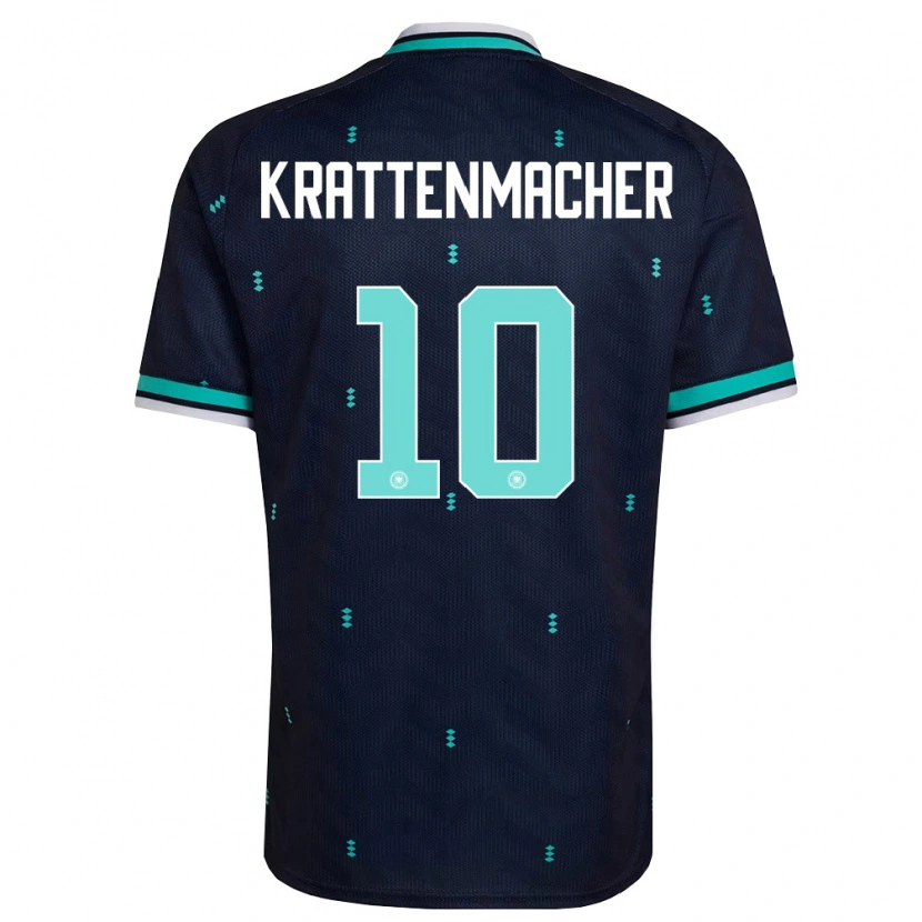 DanxenキッズドイツMaurice Krattenmacher#10紺 空色 白アウェイシャツ26-28ジャージーユニフォーム