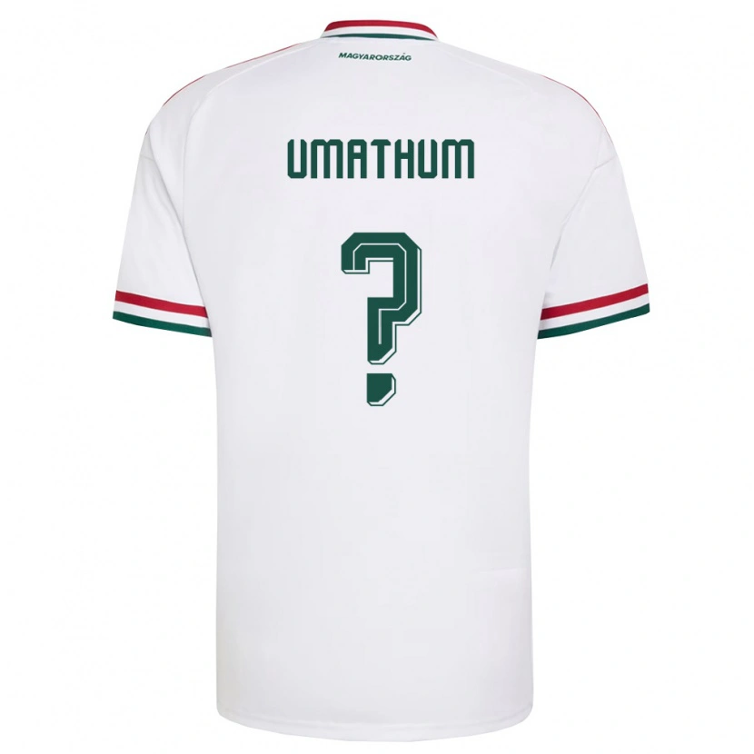 DanxenキッズハンガリーRoland Umathum#0白 赤 緑アウェイシャツ26-28ジャージーユニフォーム