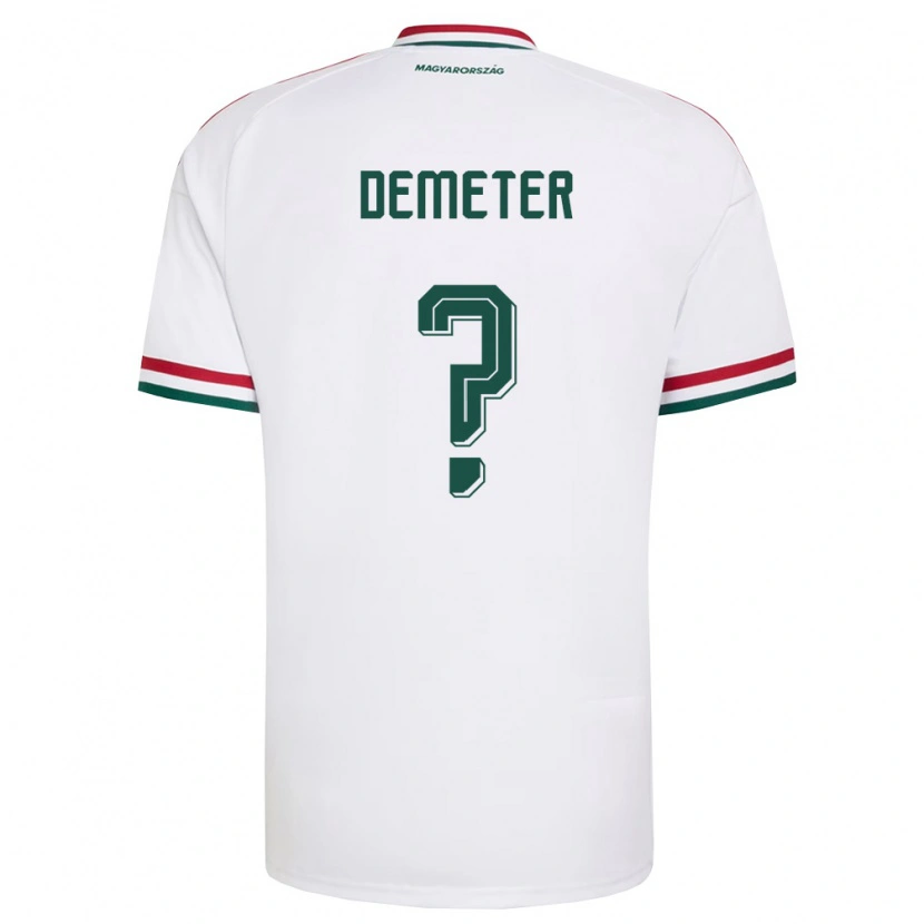 DanxenキッズハンガリーDávid Demeter#0白 赤 緑アウェイシャツ26-28ジャージーユニフォーム