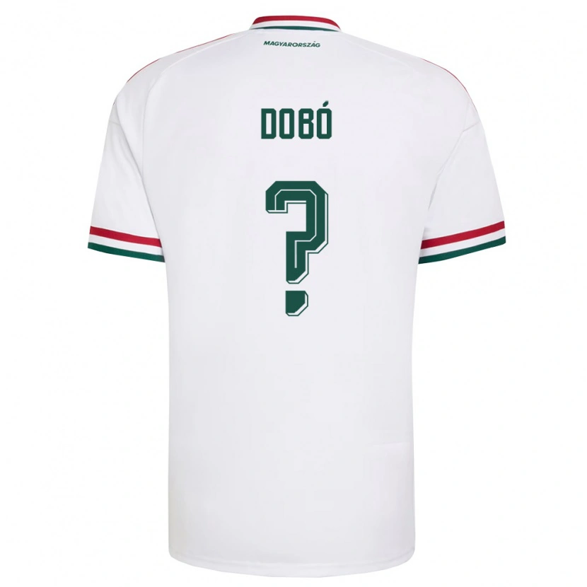 DanxenキッズハンガリーBence Dobó#0白 赤 緑アウェイシャツ26-28ジャージーユニフォーム
