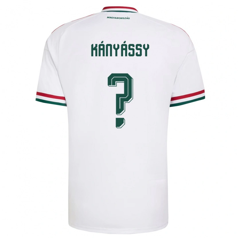 DanxenキッズハンガリーGergely Kányássy#0白 赤 緑アウェイシャツ26-28ジャージーユニフォーム