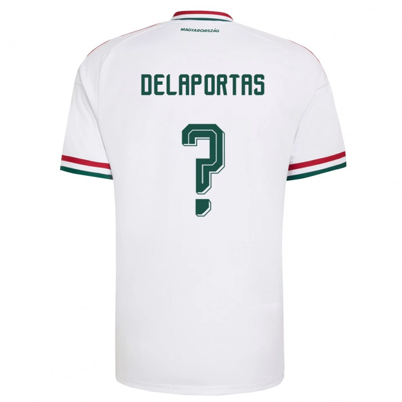 DanxenキッズハンガリーGeorgios-Adrian Delaportas#0白 赤 緑アウェイシャツ26-28ジャージーユニフォーム