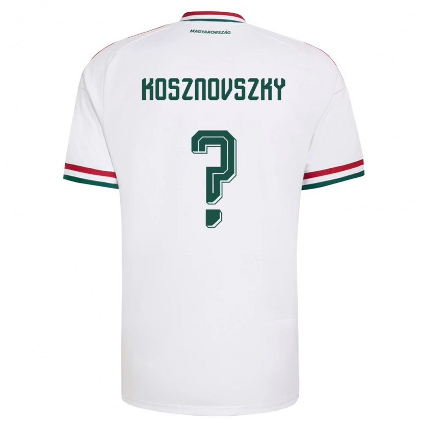DanxenキッズハンガリーMárk Kosznovszky#0白 赤 緑アウェイシャツ26-28ジャージーユニフォーム
