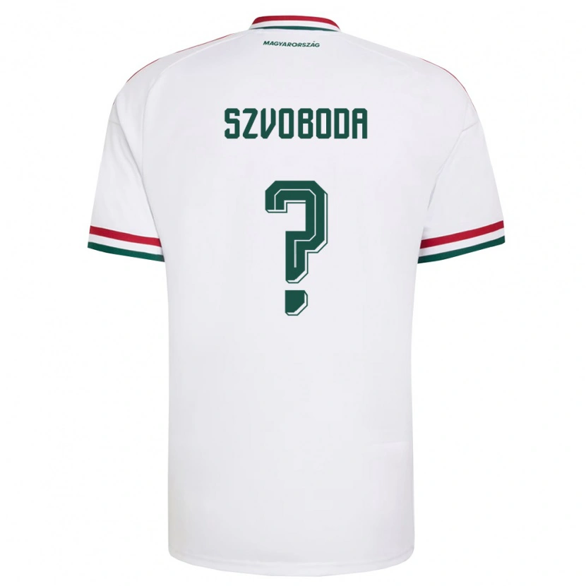 DanxenキッズハンガリーDániel Szvoboda#0白 赤 緑アウェイシャツ26-28ジャージーユニフォーム