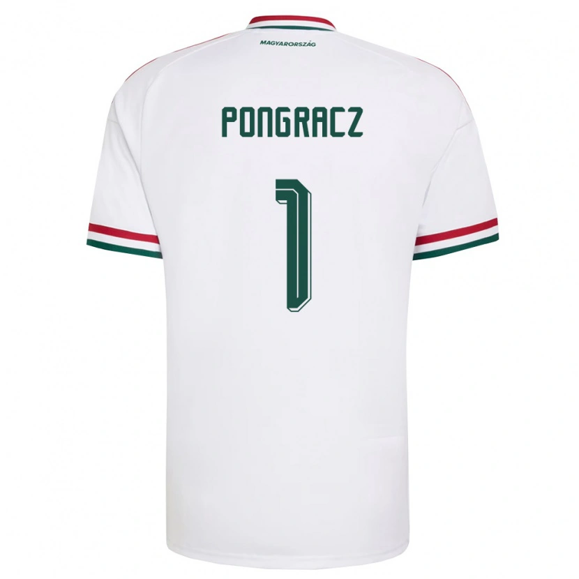 DanxenキッズハンガリーAgness Pongracz#1白 赤 緑アウェイシャツ26-28ジャージーユニフォーム
