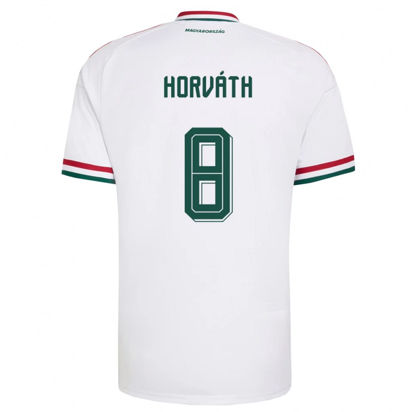 DanxenキッズハンガリーÁron Horváth#8白 赤 緑アウェイシャツ26-28ジャージーユニフォーム