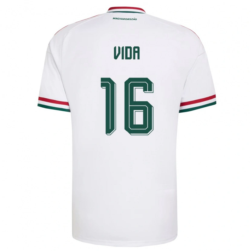DanxenキッズハンガリーBoglárka Vida#16白 赤 緑アウェイシャツ26-28ジャージーユニフォーム