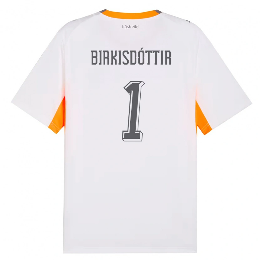 DanxenキッズアイスランドFanney Inga Birkisdóttir#1白 オレンジ 灰アウェイシャツ26-28ジャージーユニフォーム