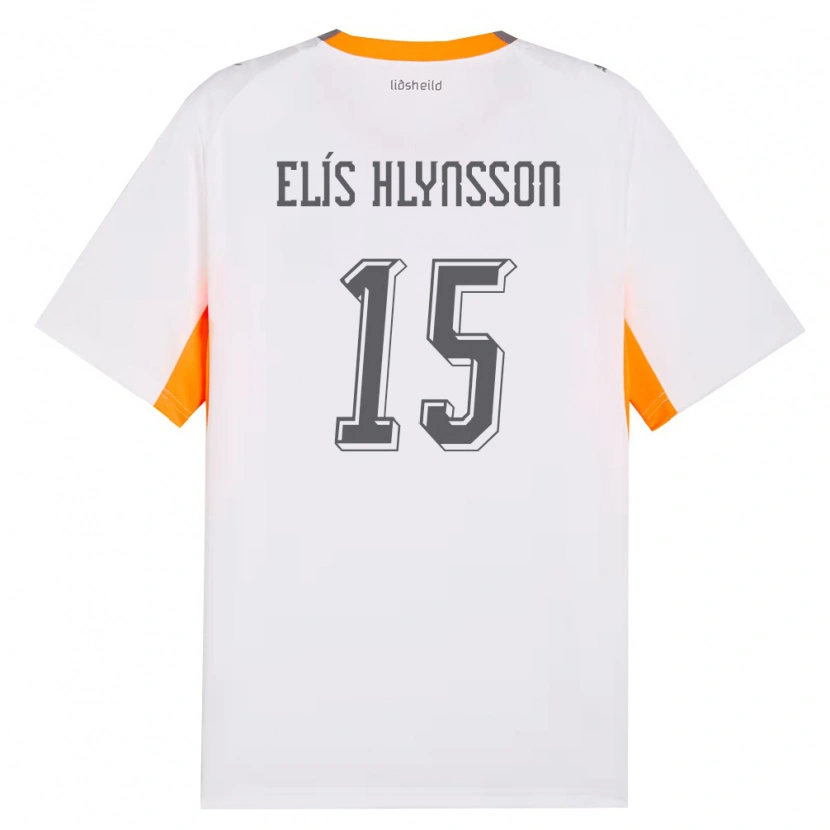 DanxenキッズアイスランドRóbert Elís Hlynsson#15白 オレンジ 灰アウェイシャツ26-28ジャージーユニフォーム