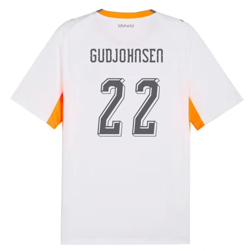 Danxenキッズアイスランドアンドリ・ルーカス・グジョンセン#22白 オレンジ 灰アウェイシャツ26-28ジャージーユニフォーム