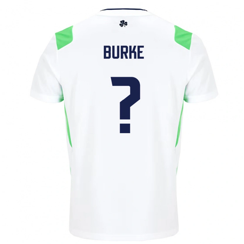 Danxenキッズアイルランド島Danny Burke#0白 ライトグリーンアウェイシャツ26-28ジャージーユニフォーム