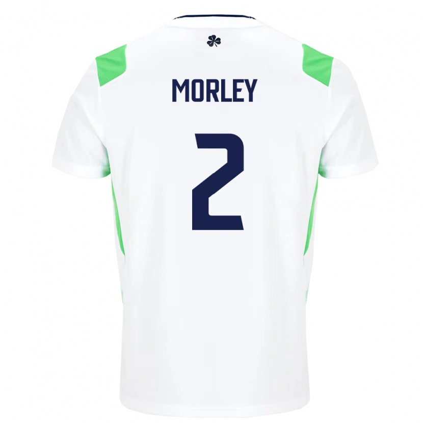 Danxenキッズアイルランド島Thomas Morley#2白 ライトグリーンアウェイシャツ26-28ジャージーユニフォーム